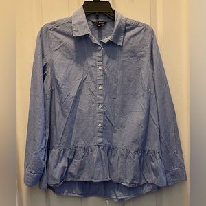 Zac & Rachel Blue & White Striped Button Blouse